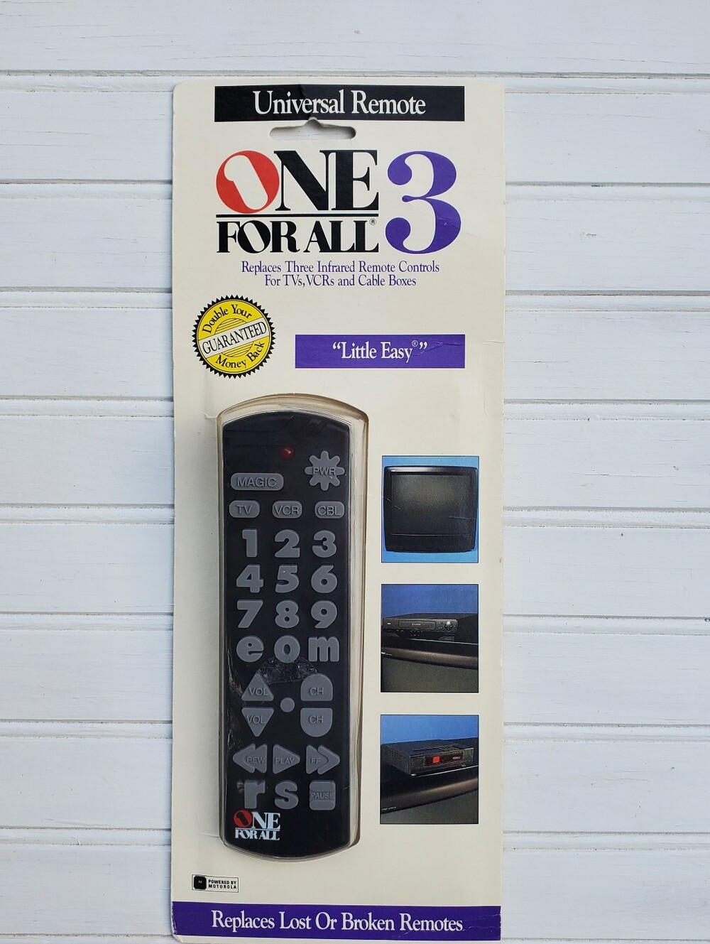 One For All 3 Little Easy Universal Remote Control TV VCR Cable URC-2060 NIP
